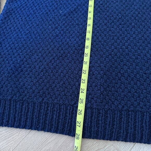 Vintage PINGOUIN Paris Handmade Fisherman's Sweater L-XL - Navy - Picture 8 of 10